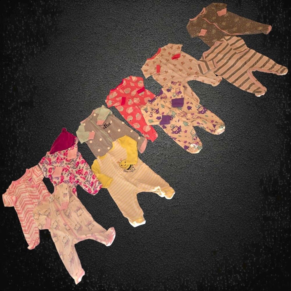 Baby Girl's 0-3 Month Spring Sleeper Lot